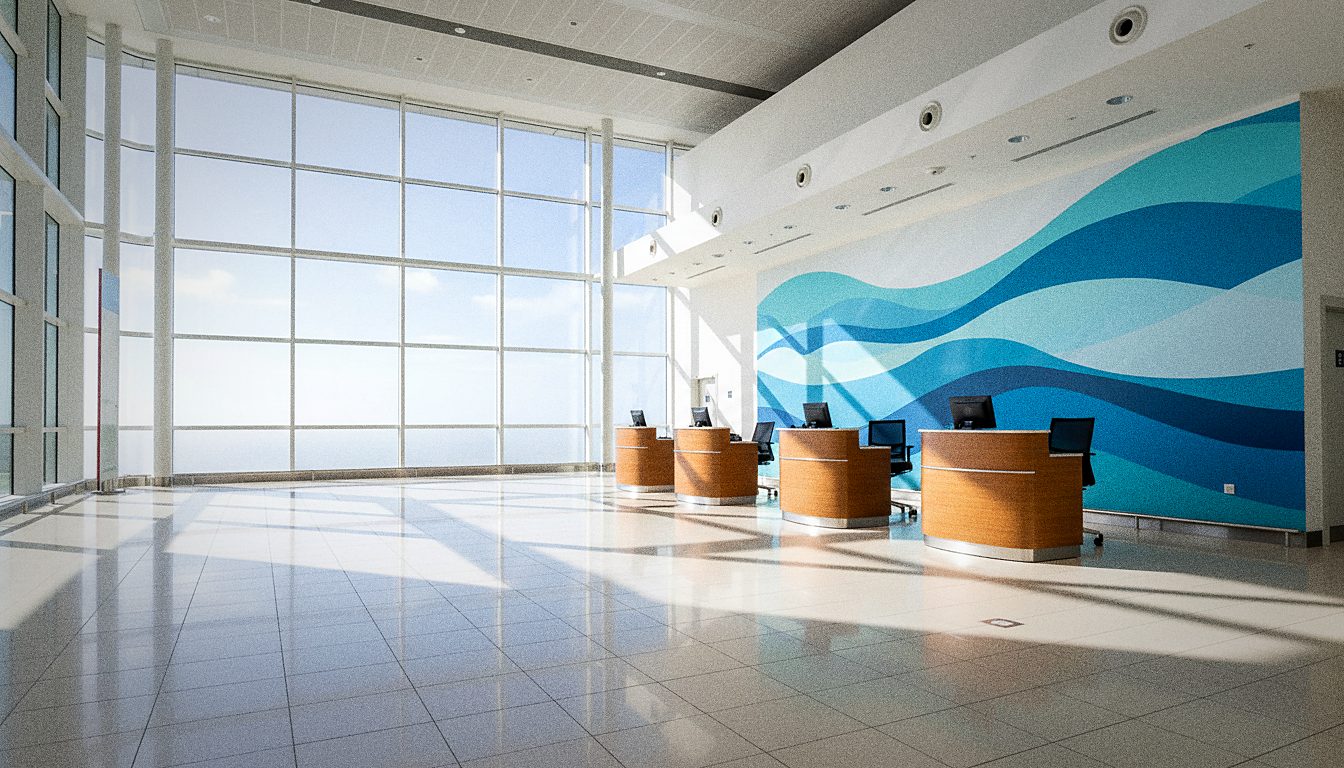 Comptoir de location de voitures Avis dans le terminal des arrivées de l'aéroport international de Maurice